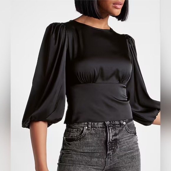 EXPRESS WOMENS BACKLESS Polka-dot TOP Size Small - Picture 2 of 8